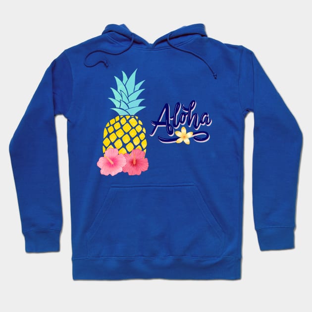Aloha vibes with pineapple Hoodie by CalliLetters